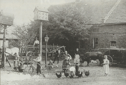 Bauernhof Lerche, Daubitz, Muskauer Straße, um 1910 